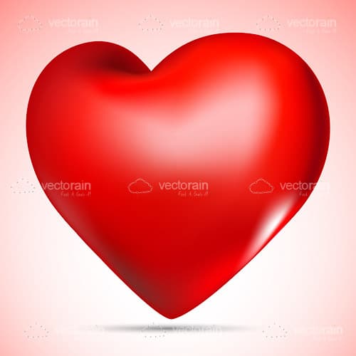 Red Heart with Volume Effect